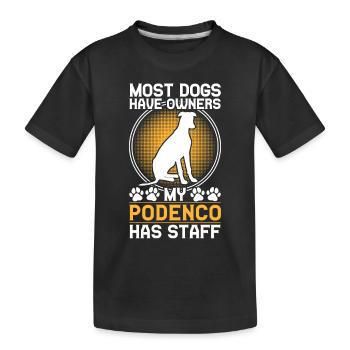Podenco hat Personal spanischer Jagdhund - Kinder Premium Bio T-Shirt - Schwarz - Vorne