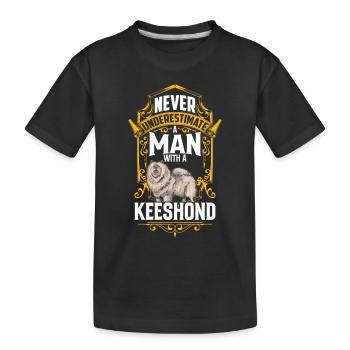 L’homme au Wolfsspitz Spitz allemand - T-shirt bio Premium Enfant - noir - Devant