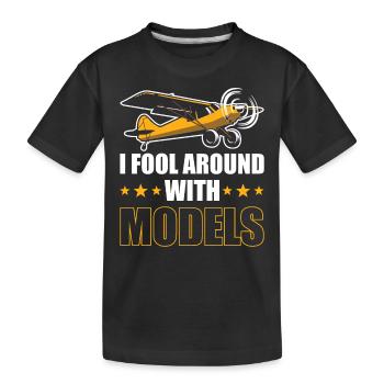 RC modèle avion pilote cadeau - T-shirt bio Premium Enfant - noir - Devant