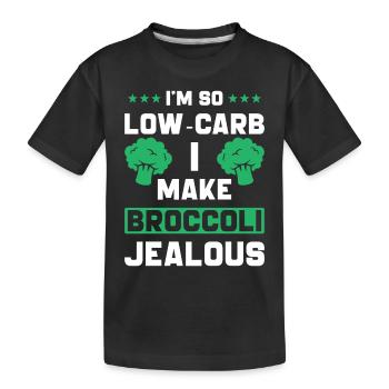 Citation de motivation pour un régime pauvre en glucides - T-shirt bio Premium Enfant - noir - Devant