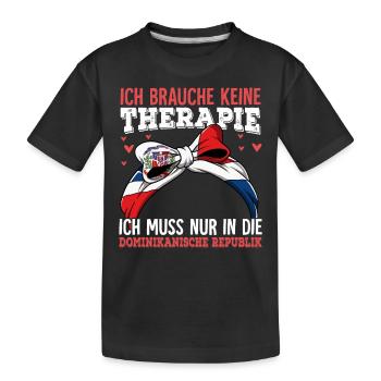 Dominikanische Republik - Kinder Premium Bio T-Shirt - Schwarz - Vorne