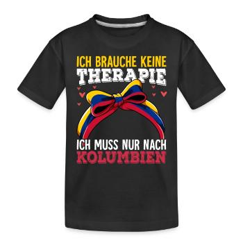 Kolumbien - Kinder Premium Bio T-Shirt - Schwarz - Vorne