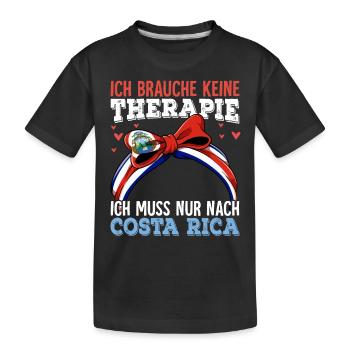 Costa Rica - Kinder Premium Bio T-Shirt - Schwarz - Vorne