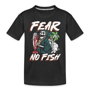 Ne craignez pas les poissons | Pêche à la ligne Skull & Reaper - T-shirt bio Premium Enfant - noir - Devant