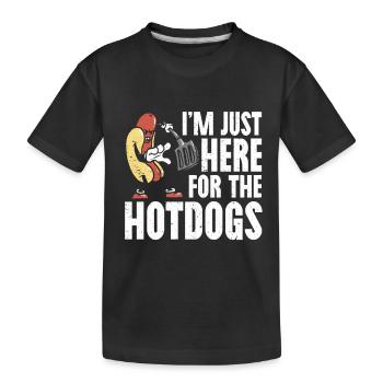 Hot-Dog Cadeau Nourriture Hot Dog - T-shirt bio Premium Enfant - noir - Devant