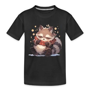 Raton laveur, raton laveur, raton laveur, bébé garde ours - T-shirt bio Premium Enfant - noir - Devant