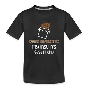 Type 1 diabetes Funny - Kids' Premium Organic T-Shirt - black - Front