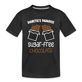 Diabète de type 1 Drôle - T-shirt bio Premium Enfant - noir - Devant