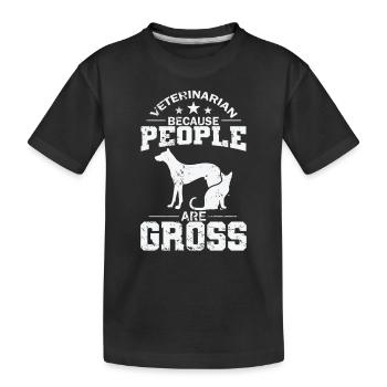 Vétérinaire parce que les gens sont dégoûtants - T-shirt bio Premium Enfant - noir - Devant