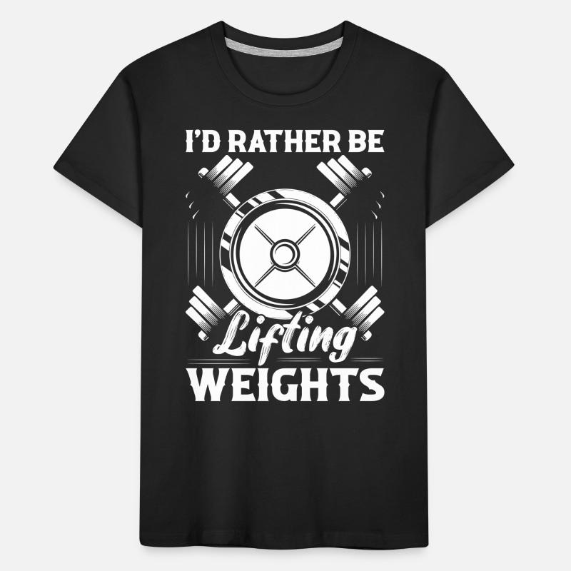 Lifting Weights Workout Training Weight Lifting Kinder Premium Bio T-Shirt