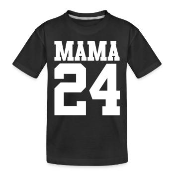 Werdende Mama 2024 - Kinder Premium Bio T-Shirt - Schwarz - Vorne