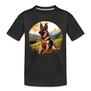 Chien Berger - T-shirt bio Premium Enfant - noir - Devant