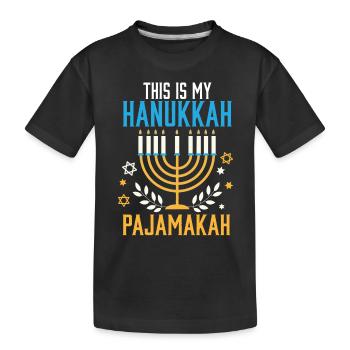 Jewish This Is My Hanukkah Pajamakah Matching - Kinder Premium Bio T-Shirt - Schwarz - Vorne