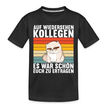 Abschiedsgeschenk Kollege Jobwechsel - Kinder Premium Bio T-Shirt - Schwarz - Vorne