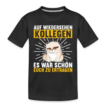 Abschiedsgeschenk Kollege Jobwechsel - Kinder Premium Bio T-Shirt - Schwarz - Vorne