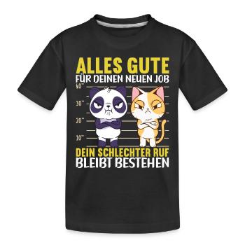 Abschiedsgeschenk Kollege Jobwechsel - Kinder Premium Bio T-Shirt - Schwarz - Vorne
