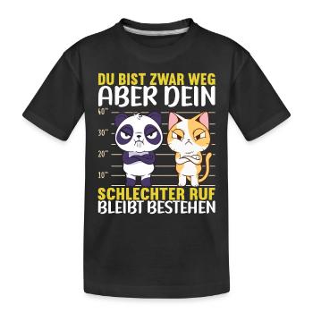 Abschiedsgeschenk Kollege Jobwechsel - Kinder Premium Bio T-Shirt - Schwarz - Vorne