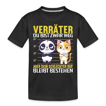 Abschiedsgeschenk Kollege Jobwechsel - Kinder Premium Bio T-Shirt - Schwarz - Vorne