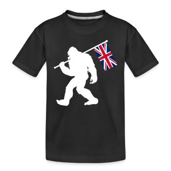 United Kingdom England Bigfoot - Kinder Premium Bio T-Shirt - Schwarz - Vorne