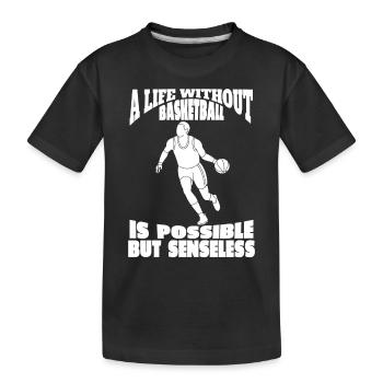Basketballteam Basketballspieler Basketball - Kinder Premium Bio T-Shirt - Schwarz - Vorne