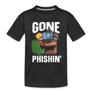 Cybersecurity Gone Phishin' Programming Analyst - Kinder Premium Bio T-Shirt - Schwarz - Vorne