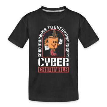 Cybersecurity Good Morning To Everyone Programming - Kinder Premium Bio T-Shirt - Schwarz - Vorne