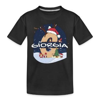 Génial Giorgia nom w chapeau de père Noël dans le thème de Noël - T-shirt bio Premium Enfant - noir - Devant