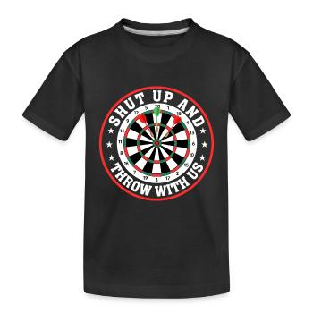 Tais-toi et jette avec nous - T-shirt bio Premium Enfant - noir - Devant