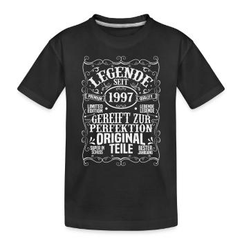 Legende seit 1997 Geschenk - Kinder Premium Bio T-Shirt - Schwarz - Vorne
