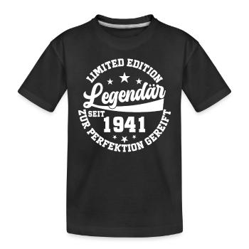 Legendar Seit 1941 Design - Kinder Premium Bio T-Shirt - Schwarz - Vorne