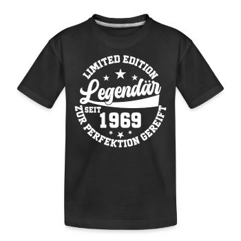 Legendär seit 1969 - Kinder Premium Bio T-Shirt - Schwarz - Vorne