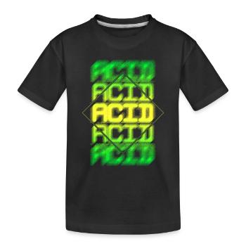 Acid House Techno EDM Party Festival DJ Electro - Kinder Premium Bio T-Shirt - Schwarz - Vorne