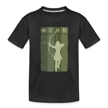 Archery - Kids' Premium Organic T-Shirt - black - Front