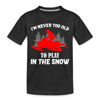 Motoneige Drôle Motoneige Neige Hiver - T-shirt bio Premium Enfant - noir - Devant
