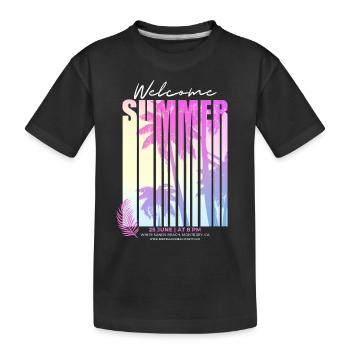 Dicton d’été, Palmiers, Californie, Monterey Beach - T-shirt bio Premium Enfant - noir - Devant