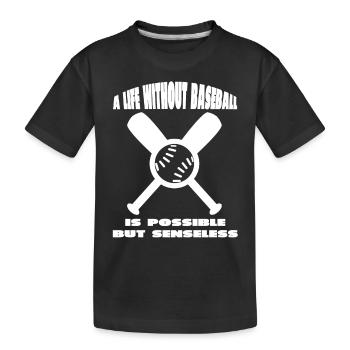 Joueur de baseball Joueur de baseball Joueur de baseball de l’équipe de baseball - T-shirt bio Premium Enfant - noir - Devant