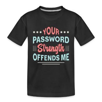 Cybersecurity Your Password Strength Programmer - Kinder Premium Bio T-Shirt - Schwarz - Vorne