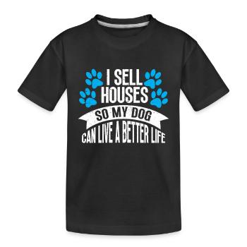 Real Estate Agents Real Estate Agents - Kids' Premium Organic T-Shirt - black - Front