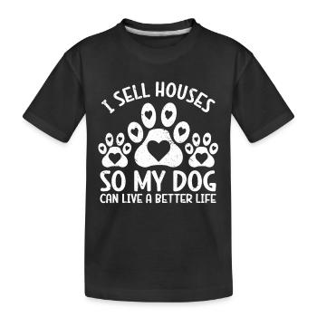 Real Estate Agents Real Estate Agents - Kids' Premium Organic T-Shirt - black - Front