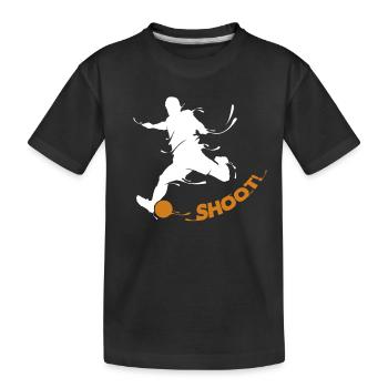 Shoot Soccer God Soccer Player Professional Soccer - Kids' Premium Organic T-Shirt - black - Front