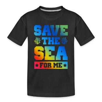 save the sea - Kinder Premium Bio T-Shirt - Schwarz - Vorne