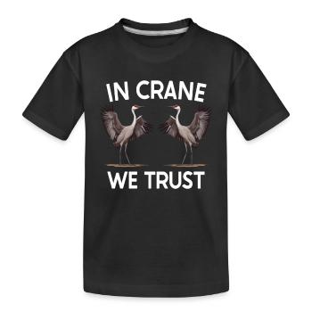 Sandhill Crane Lovers Bird Watching - Kids' Premium Organic T-Shirt - black - Front