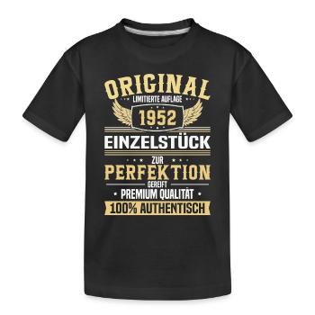 Vintage Original 1952 Limitierte Auflage - Kinder Premium Bio T-Shirt - Schwarz - Vorne