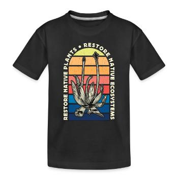 L’asclépiade restaure les plantes indigènes restaurer l’entomologie - T-shirt bio Premium Enfant - noir - Devant