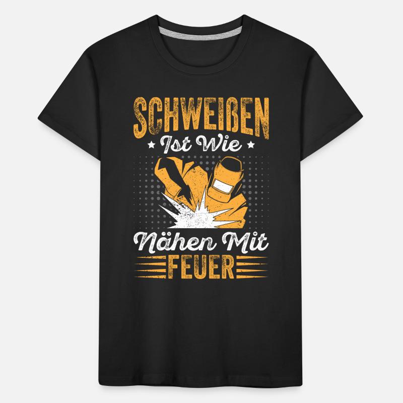 Welding Sewing With Fire Welding Machine Gift Kids' Premium Organic T-Shirt