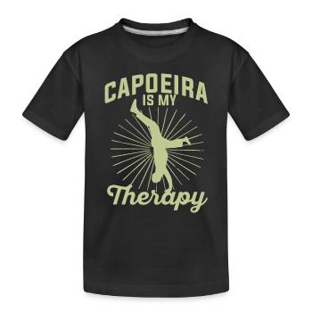 Capoeira Is My Therapy - Kinder Premium Bio T-Shirt - Schwarz - Vorne
