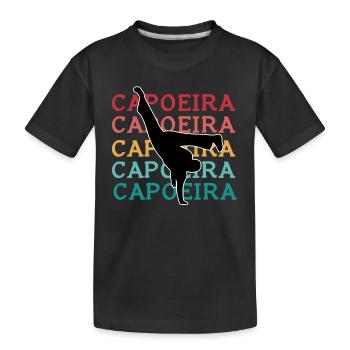 Capoeira Retro - Kinder Premium Bio T-Shirt - Schwarz - Vorne