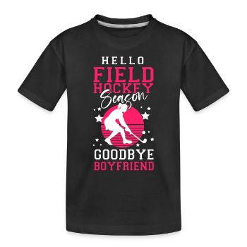 Hockey sur gazon Bonjour le hockey sur gazon - T-shirt bio Premium Enfant - noir - Devant