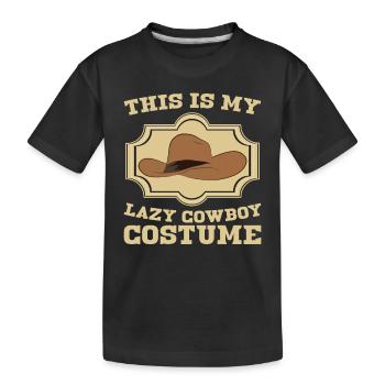 Chapeau de Cowboy Costume Party cadeau drôle Cowboy - T-shirt bio Premium Enfant - noir - Devant