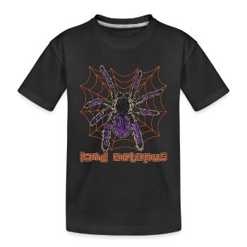 Terre de la tarentule Octopus Tarentule propriétaire Arachnide - T-shirt bio Premium Enfant - noir - Devant